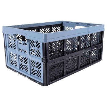Caja De Almacenamiento 48x35x23, Azul Nórdico Keeeper