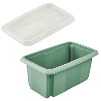 Caja De Almacenamiento Con Tapa 35 X 20,5 X 15, Verde Nórdico