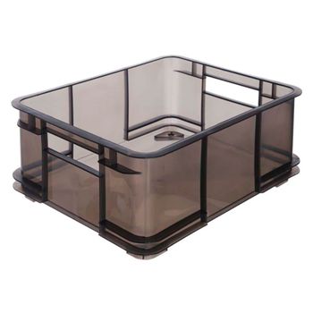 Caja Euro-box Bruno Eco L 43x35x17,5 Gris Translúcido