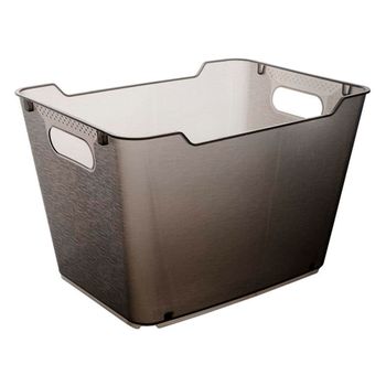 Caja De Almacenaje, Polipropileno, 20 L, Lotta, Gris Cristal, 40x28x25 Cm