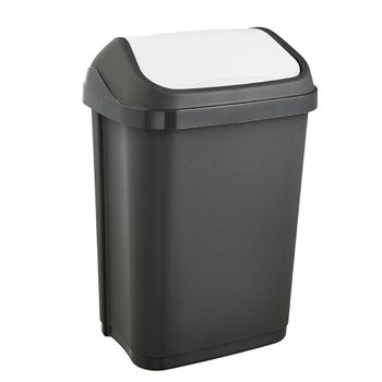 Cubo De Basura Con Tapa Basculante, 10 L, Swantje, Grafito Keeeper