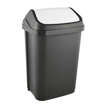 Cubo De Basura Con Tapa Basculante, 25 L, Swantje, Grafito Keeeper