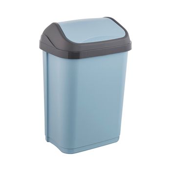 Keeeper Cubo De Basura Con Tapa Basculante, 10 L Azul Nórdico, Gama Swantje