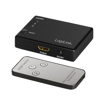 Conmutador Hdmi De 3 Puertos, 1080p/60hz Logilink