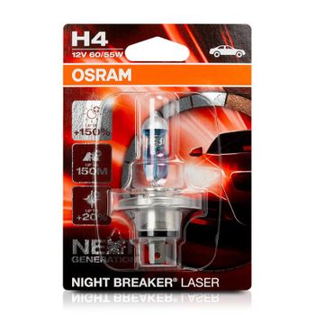 Lámpara Osram ® 64193nl-01b H4 1 Night B Laser 55/60w 12v Next Generation +150%.
