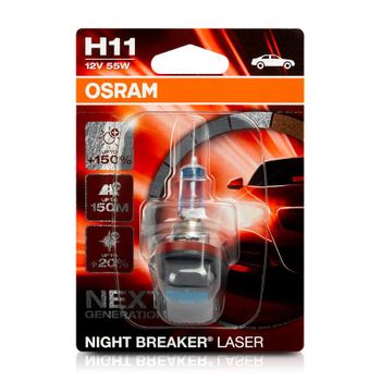 Lámpara Osram ® 64211nl-01b H11 1 Night B Laser 55w12v+150 Next Generation.