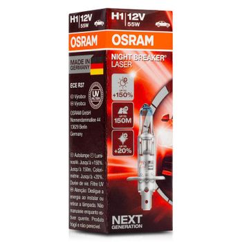 Lámpara Osram ® 64150nl H1 1 Night B Laser 55w12v+150% Next Generation.