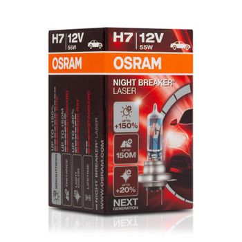 Lamparas H7 12v 55w Osram Night Breaker Laser 130% + Luz