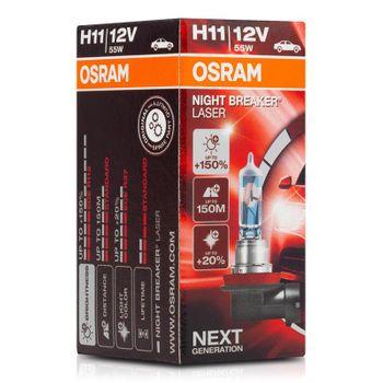 Lámpara Osram ® 64211nl H11 1 Night B Laser 55w12v+150 Next Generation.