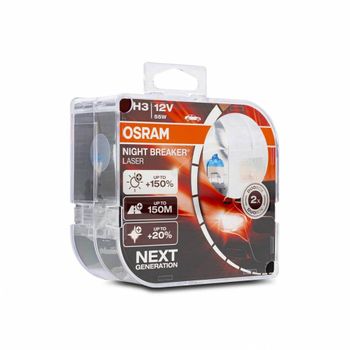 Os64151nl-hcb H3 2 Lámparas Night B Laser 55w12v+150% Osram Bombillas 12v.