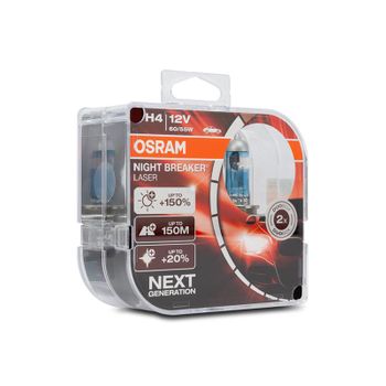 Lámpara Osram ® 64193nl-hcb H4 2 Night B Laser 55/60w 12v Next Generation +150%.