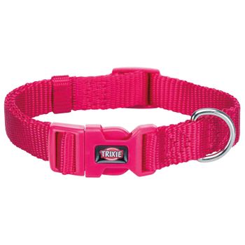 Trixie Collar New Premium, S, 25–40cm/15mm, Fucsia