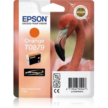 Epson - Flamingo Cartucho T0879 Naranja (etiqueta Rf)