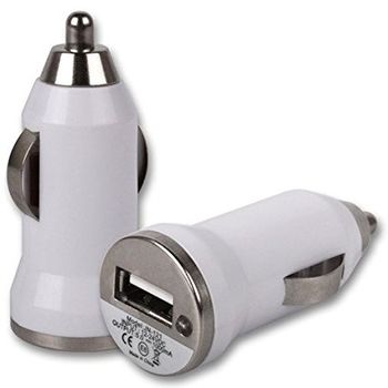 Cargador Coche 12v-24v Usb 1a Blanco Pequeño