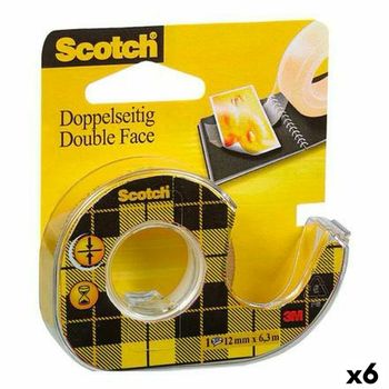 Cinta De Doble Cara Scotch 12 Mm X 6 M (6 Unidades)