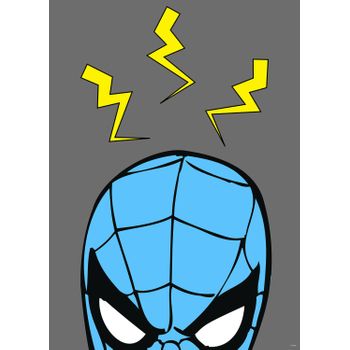 Komar Póster Decorativo Spider Man Azul Y Gris - 50 Cm X 70 Cm - 612848