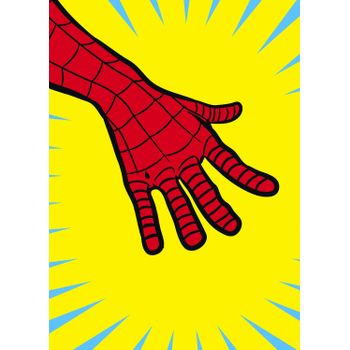 Komar Póster Decorativo Spider Man Amarillo Y Rojo - 30 Cm X 40 Cm - 612849