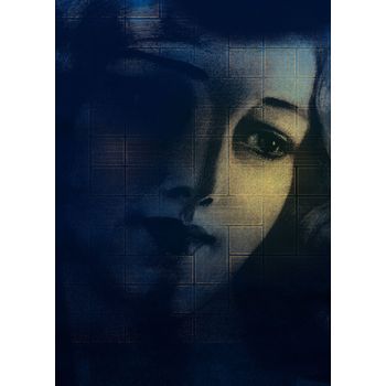 Sanders & Sanders Fotomural Rostro Azul - 200 X 280 Cm - 611826