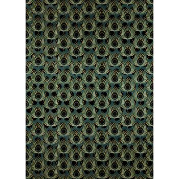 Sanders & Sanders Fotomural Pavo Real Verde Y Azul - 200 X 280 Cm - 611835