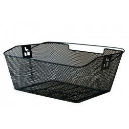 Mijnen Pieper Cesta Trasera Mijnenpieper Malla Apretada Ganchos Incluidos 39x30x17 Cm Pvc Negro