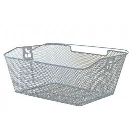 Mijnen Pieper Cesta Trasera Mijnenpieper Malla Estrecha Ganchos Incluidos 39x30x17 Cm Pvc Plata