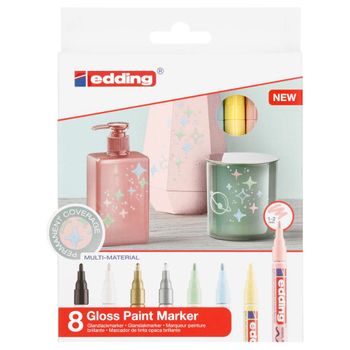 Edding Rotulador De Pintura Brillante 8 Unidades Multicolor 751 Edding