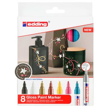 Edding Rotulador De Pintura Brillante 8 Unidades Multicolor 750 Edding