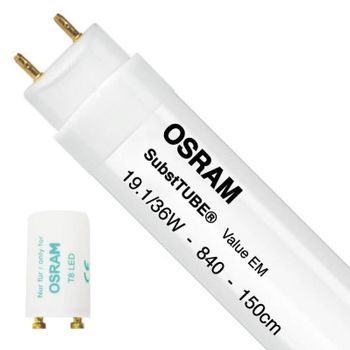 Tubo Led Osram Substitube Value 150 Cm Blanco Frio.