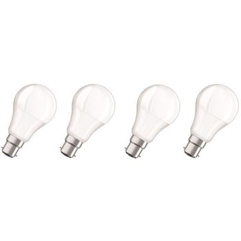 Osram Conjunto De 4 Bombillas Led B22 Estándar De 9 W Equivalentes A 60 W De Color Blanco