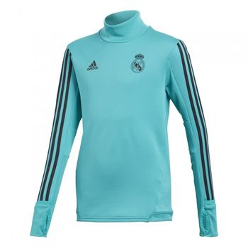 Sudadera Adidas Real Madrid Top Turquesa/negro 2017/18 Niño