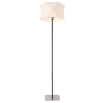 [lux.pro]® Lámpara De Pie Narwa - Moderna - Diseño - Altura 152 Cm - Iluminación Interior - Luz Efectiva - Cromo Y Blanco