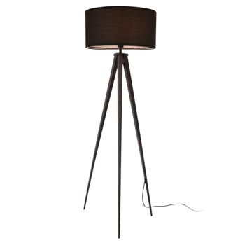 Lámpara De Pie - Trípode - Faro - 3 Patas - Altura 153 Cm - Moderna - Diseño - Iluminación Interior - Luz Efectiva - Negro - 1 X E27 - 60w [lux.pro]®