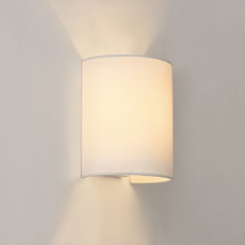 [lux.pro]® Lámpara De Pared - 20 X 17,5 X 13 Cm - Diseño Moderno - Aplique De Pared - Luz Bidireccional - Tela - Blanco