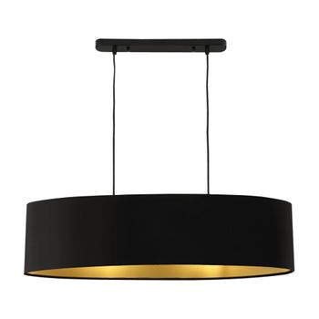 [lux.pro]® Lámpara Colgante - Moderna - Diseño - Altura 132 Cm - Iluminación Interior - Luz Efectiva - Negro - 2x E27