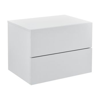 ESTANTERIA FIJACION INVISIBLE C/CAJON BLANCO BRILLO