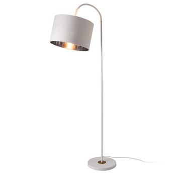 Lámpara De Pie - Lámpara De Suelo - Toledo - Altura 173 Cm - Pantalla Inclinable Y Giratoria - Moderna - Diseño - Iluminación Interior - Luz Efectiva - Blanco - 1 X E27 - 60w [lux.pro]®