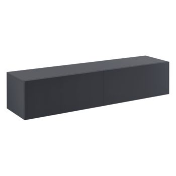 Mueble De Tv De Pared Evaton Aglomerado 140 X 33 X 30 Cm Gris Oscuro Mate [en.casa]