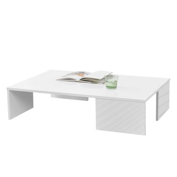 Mesa De Centro Tierp Aglomerado 21 X 90 X 60 Cm - Blanco [en.casa]