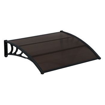 Marquesina Para Puertas - 300 X 100 Cm - Tejadillo De Protección De Abs -  Techo Para Jardín Terraza Patio Balcón - Parasoles - Sombrilla Exterior -  Negro Y Marrón [en.casa]® con Ofertas en Carrefour