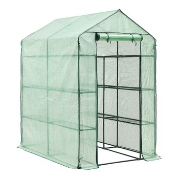 Caseta De Jardín De Acero Galvanizado Pp 213x130x185cm-outsunny. Gris con  Ofertas en Carrefour