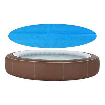 Cobertor Piscina - 244 Cm - Cubierta De Piscina - Cubierta Solar Para Verano - Aire Libre - Redonda - Polietilen - Azul [en.casa]®