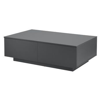 Mesa De Centro Kagiso Con 4 Cajones Aglomerado 95 X 60 X 31 Cm - Gris Oscuro Mate [en.casa]