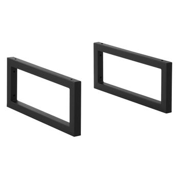 Conjunto De 2 X Patas Para Muebles Para Pared - 45 X 20 Cm - Set De 2 X Patas De Mesa - Acero - Consola - Mesa De Comedor - Armazón De Muebles - Hasta 50 Kg - Negro Mate [en.casa]®