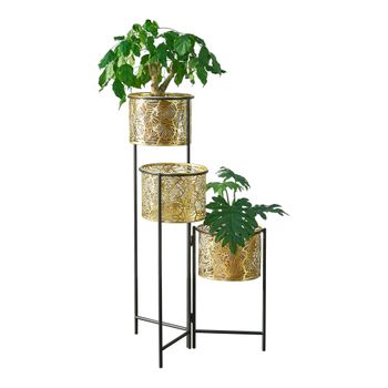 Escalera Para Plantas Brändö De 3 Niveles Bambú 144 X 70 X 40 Cm