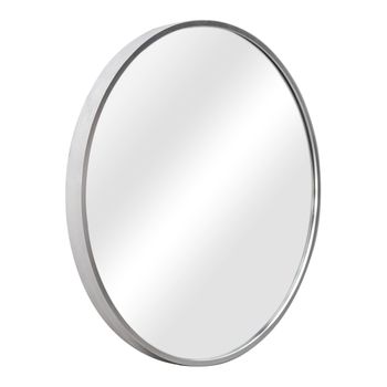 Espejo De Pared Para El Baño Modugno Aluminio Redondo Ø 40 Cm Plata [en.casa]