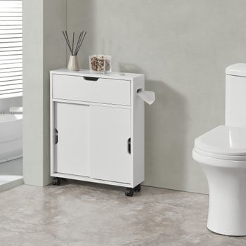 Mueble De Baño Kempele Carrito Aglomerado 67 X 52 X 17 Cm - Blanco [en.casa]