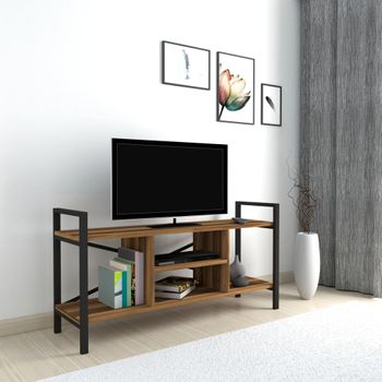 Mueble Tv Suspendido Vihti Aglomerado 180 X 31 X 30 Cm - Roble Negro  [en.casa] con Ofertas en Carrefour