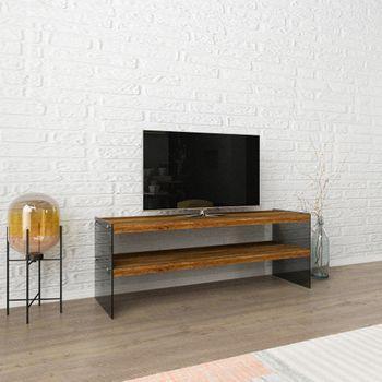 Mueble Tv Ærøskøbing Aglomerado 43 X 120 X 29 Cm Efecto Madera / Blanco  [en.casa] con Ofertas en Carrefour