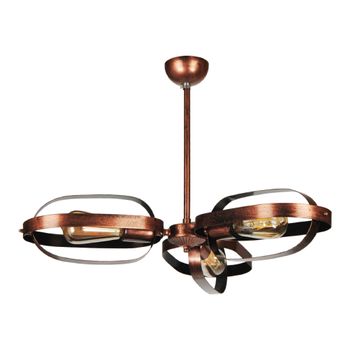 Lámpara Colgante Saltash 3 X E27 60 W Metal 42 X 57 X 57 Cm - Color Cobre  [lux.pro]