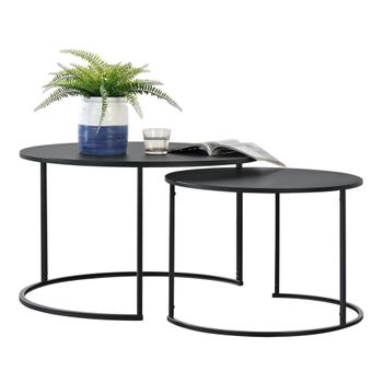 Mesa De Centro Elevable Rubi, Estilo Industrial, En Blanco Y Gris Cemento  con Ofertas en Carrefour